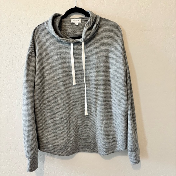 Evereve Faith Stripe Brushed Hoodie - Picture 6 of 11